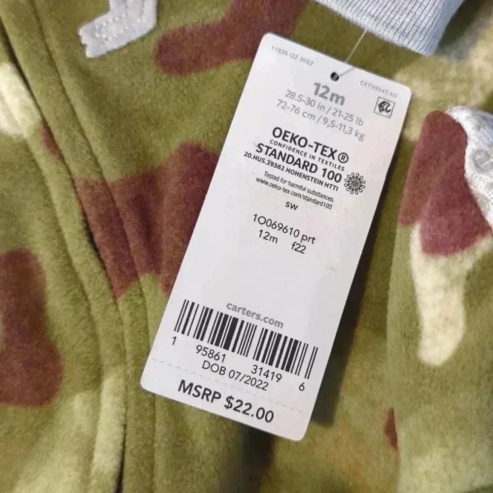 CARTER'S dinosaur sleepwear